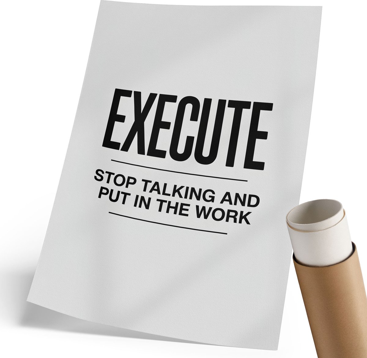 Coloray Polycanvas Wandposter - Inspirerende Tekst, Typografie - 210 x 297 mm - Zwart Poster - Rechthoek - Canvasposter - Woonkamer, Slaapkamer, Kantoor - Minimalist