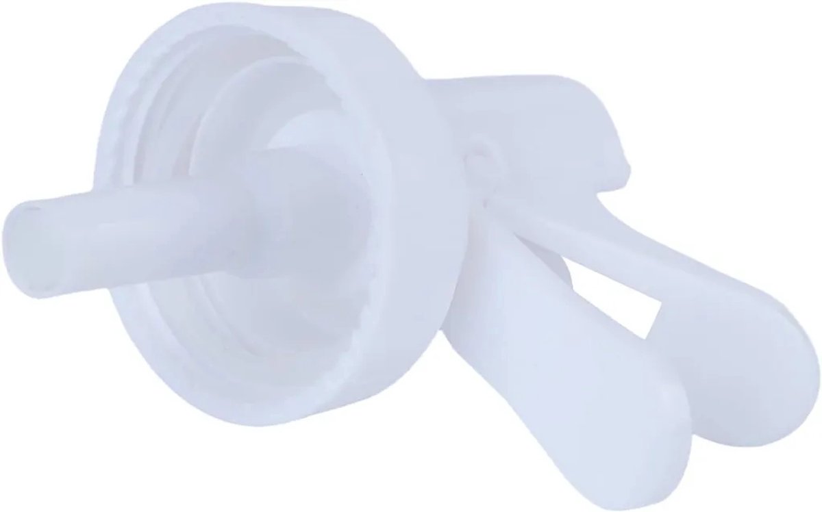 Glazen waterkokerkranen, tuiten en herbruikbare plastic kranen Geschikt voor stofkapjes, Geschikt voor ventielen van 5-liter waterflessen.