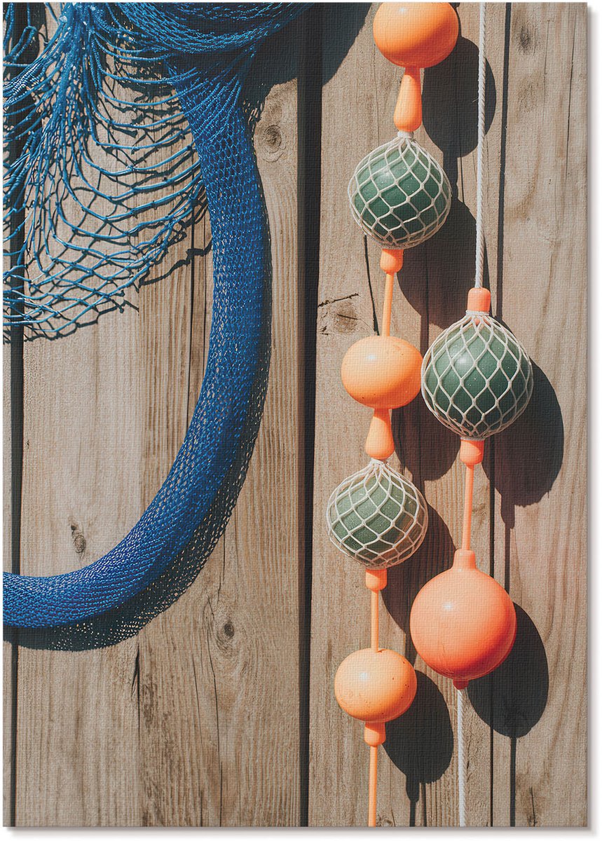 Tulup Polycanvas Wandposter - Elementen Van De Kust, Fotografie - A4 - Oranje Decoratie - Rechthoek - Muurkunst - Woonkamer, Slaapkamer, Kantoor - Rustiek
