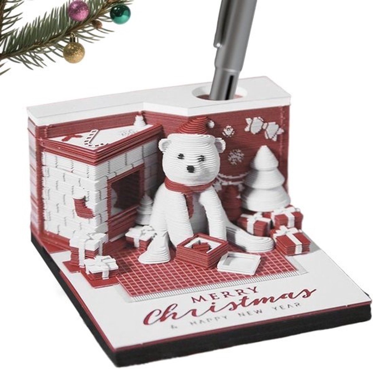 3D Kalender Bureau - Notitieblok Kalender - Planning en Organisatie - Artistiek Papier Sculptuur