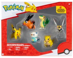 POKEMON - Battle Figure Multipack 6PK: Snivy, Oshawott, Tepig, Pikachu #1, Ninjask, Sandshrew W11