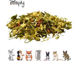 Zooply Saladebar - Kruiden & Snacks - 100% natuurlijk - Voor konijnen & cavia's - 250 gram