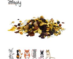 Zooply Wintermix - Kruiden & Snacks - 100% natuurlijk - Voor konijnen & cavia's - 350 gram