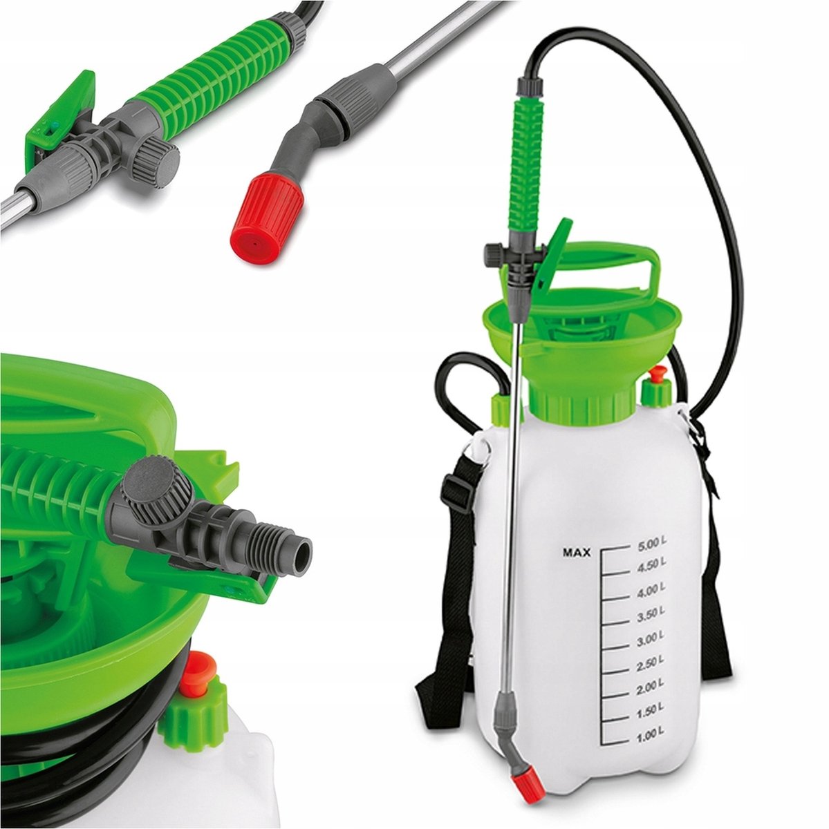 Tadar 5L Drukspuit met Metalen Lans - Ideaal voor Tuin en Planten