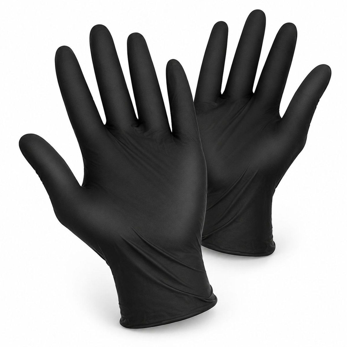 VHV - Handschoenen - 50 paar - Zwarte rubberen handschoen - Herbruikbare - Maat l