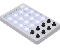 MIDI-padcontroller - Drumpad-beatmaker - Muziek produceren - 16 aanslaggevoelige pads - 227 x 147 mm