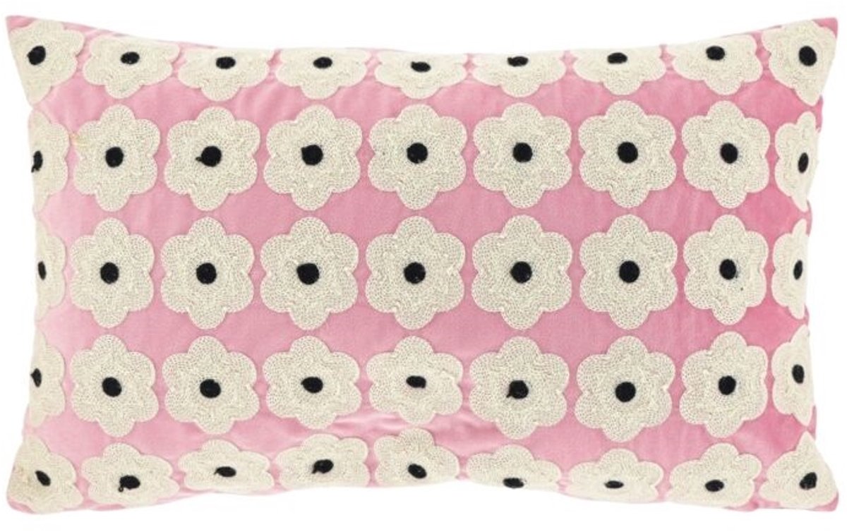 Unique Living Sierkussen Mona - Flamingo Pink - 30x50cm Roze