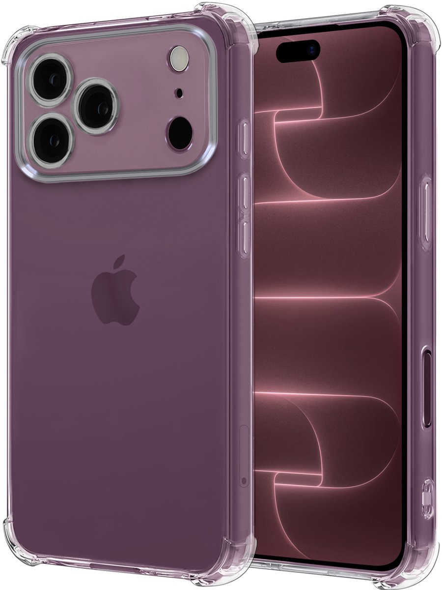 Hoesje - Geschikt voor Apple iPhone 18 Pro Max - Sterk & Shockproof - Siliconen Case - Back Cover - Telefoon Hoes Shock Proof - Transparant