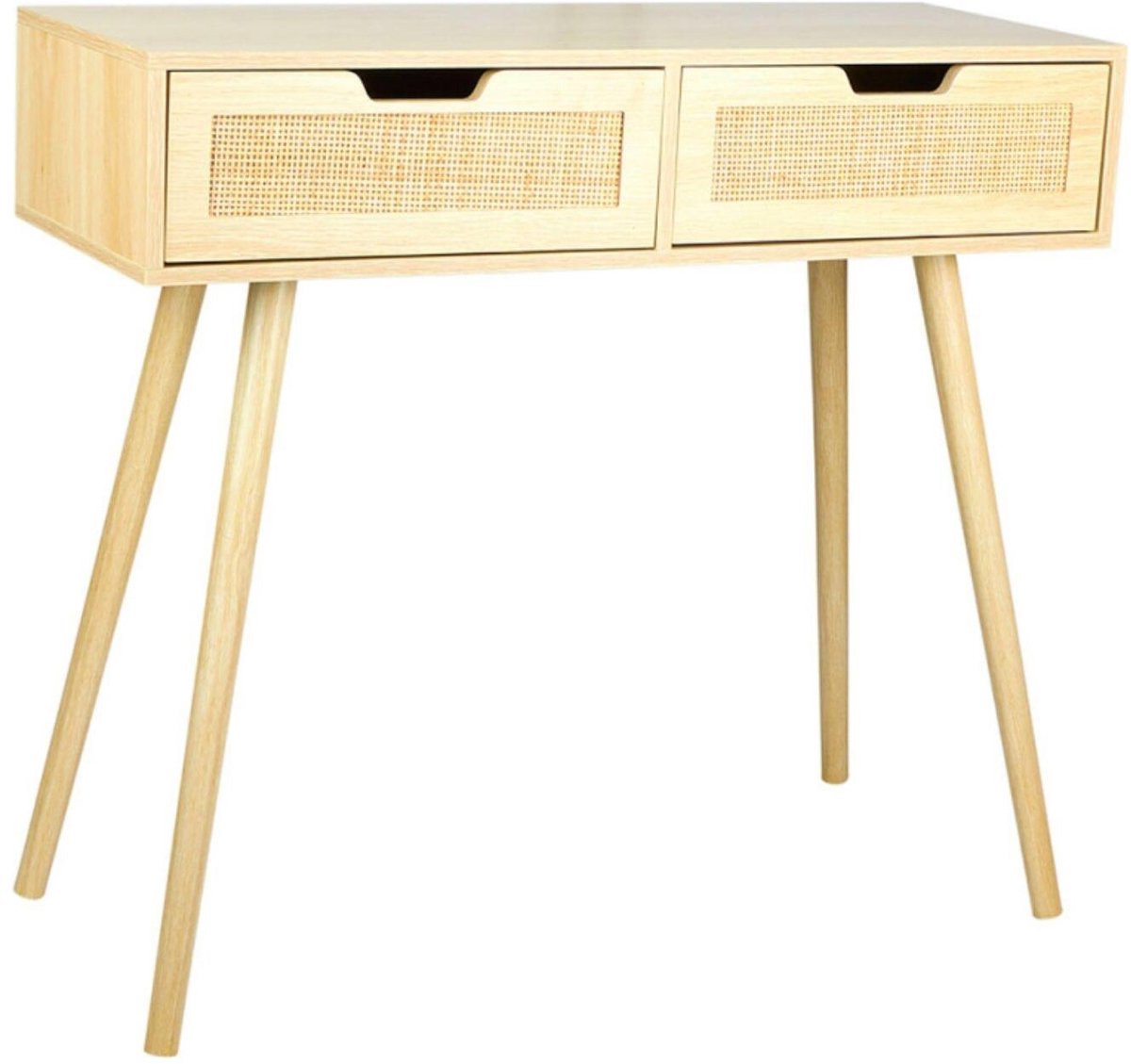 Ostaria Wandtafel - beige hout - 80 x 30 x 72 cm - side table - natuurlijke look