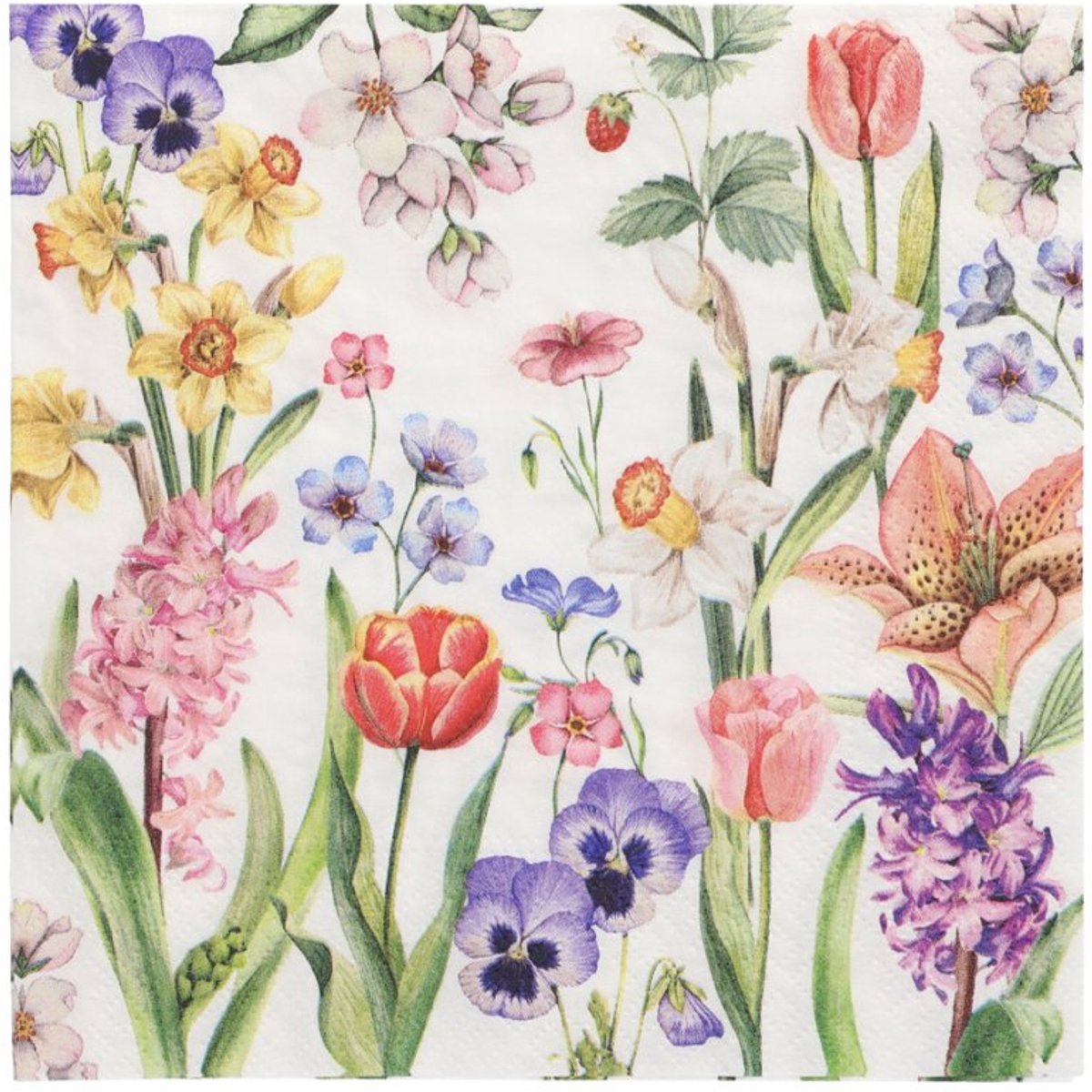 PAPSTAR servetten Marguerite motief, 330×330 mm, 3-laags, 20 stuks