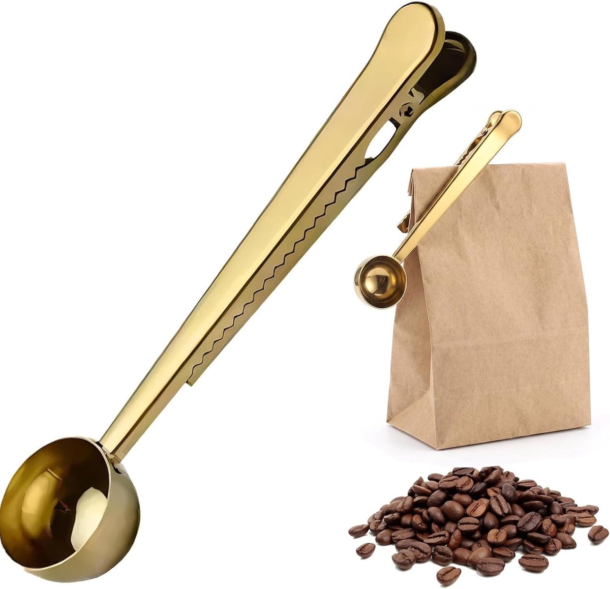 Elegante RVS Maatlepel voor Gemalen Koffie, 17.5 cm, Perfect voor Barista's en Thuisgebruik, Koffie Accessoire en Keuken Gereedschap
