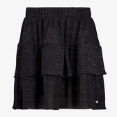 TwoDay meisjes rok met ruches en glitters zwart - Maat 170