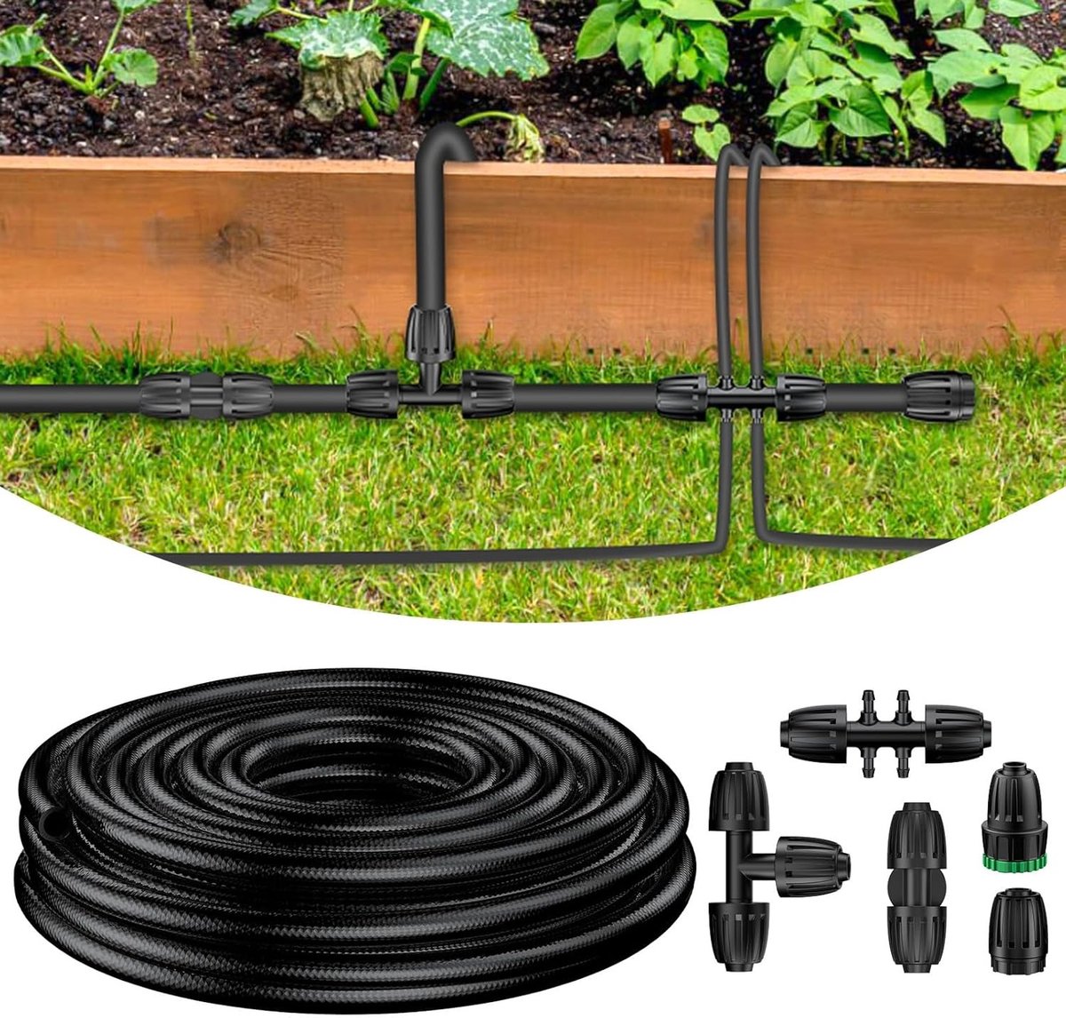 Hoge kwaliteit 7.6m lange PVC slang met 12.7mm diameter en 5 handige accessoires voor veelzijdig gebruik