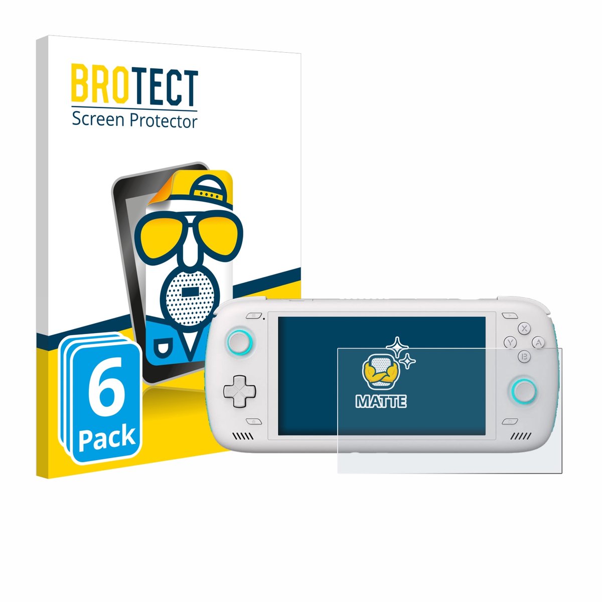 BROTECT - Screenprotector voor AYN Odin 2 - Folie Beschermfolie matte 6 Stuks