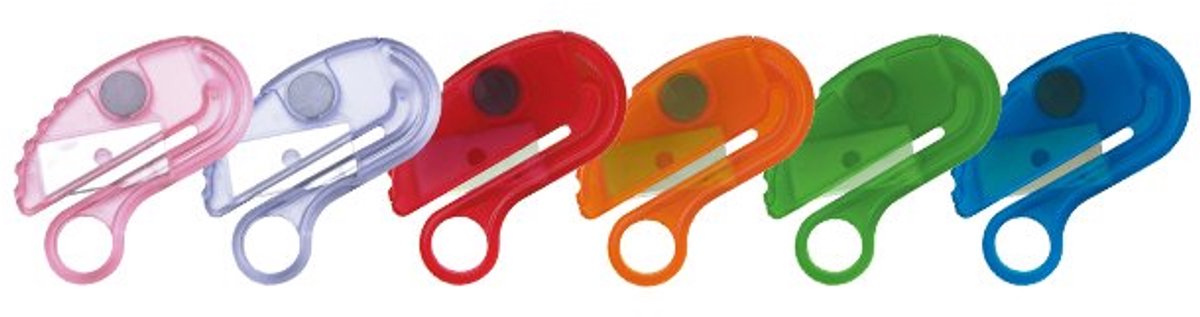 NT Cutter mini snijmes met magneet, gekleurd gesorteerd, kunststof