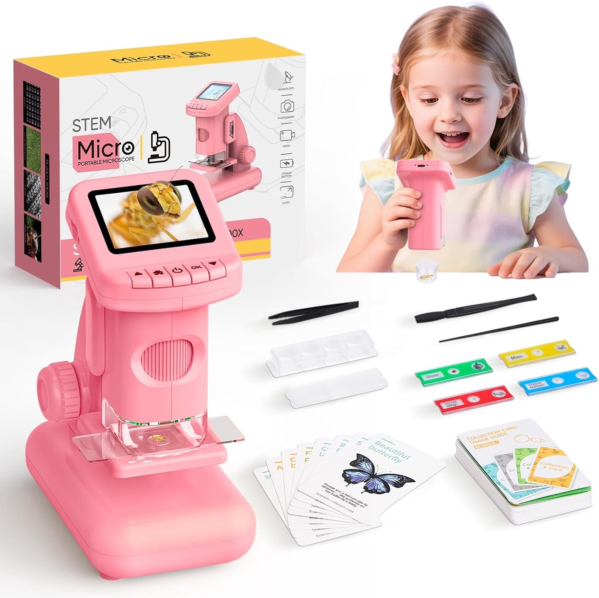 Children's Digital Microscope (PINK-2) - ShopVlot