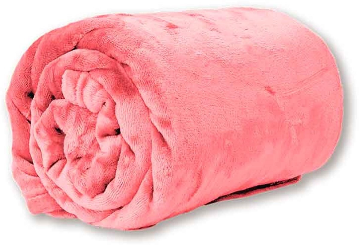 Unique Living Plaid Enzo - Flamingo Pink - 130x180cm Roze