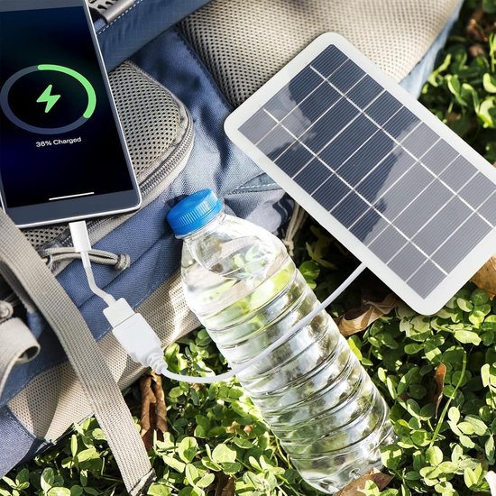 Draagbare Zonnepanelen 2W 12V met USB Poort - Oplaadbare Solar Charger voor Wandelen, Kamperen en Buitenactiviteiten, Waterdicht IP65, Duurzaam en Inclusief USB Kabel — afbeelding 3