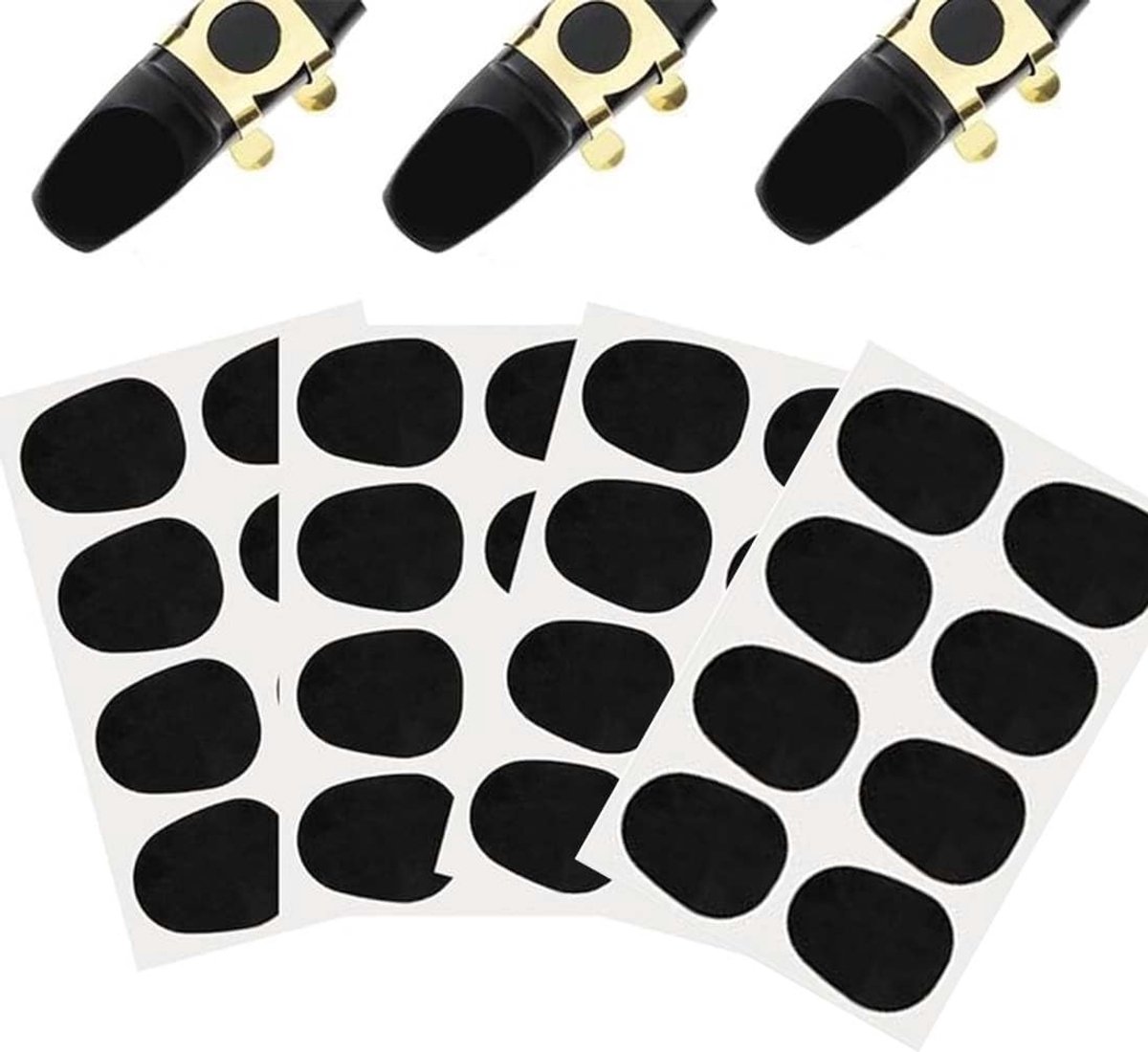 32 Stuks Nozzle Pads voor Alto en Tenor Saxofoon en Klarinet, 0.8mm Dempers voor Optimale Geluidskwaliteit