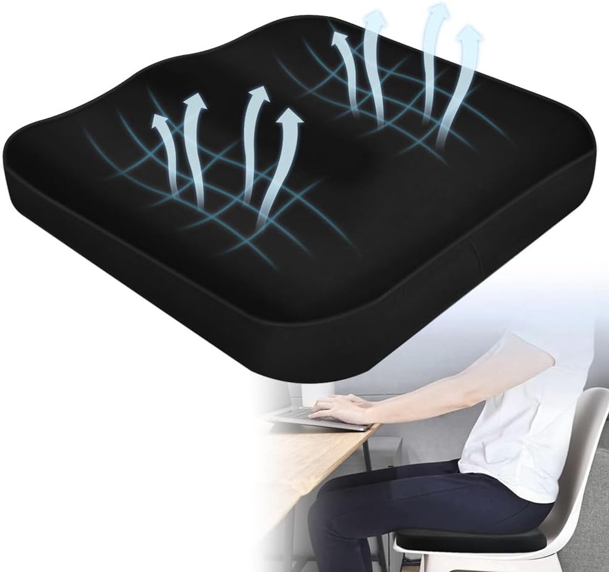 Ergonomisch zitkussen voor kantoorstoelen, coccyx ondersteuning, traagschuim, comfortabel en gezond zitten