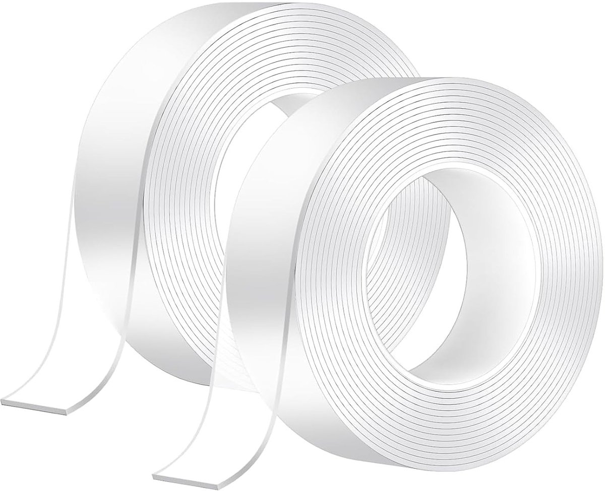 Dubbelzijdige Transparante Tape, 3m x 30mm, Extra Sterk, Herbruikbaar en Duurzaam voor Klussen, Decoratie en Bevestiging, Eenvoudig Verwijderbaar