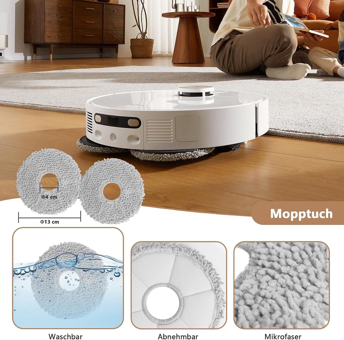 Accessoire Set voor Stofzuiger, 18-delige Set met Rubber Hoofdborstel, Mop Pads, Stofzakken en Filters voor Efficiënte Reiniging