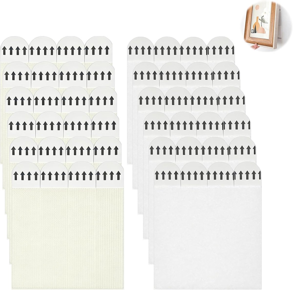 Extra sterke dubbelzijdige tape, 24 paar, XL 92 x 19 mm, zelfklevend voor wandmontage zonder boren, ideaal voor decoratie en bevestiging