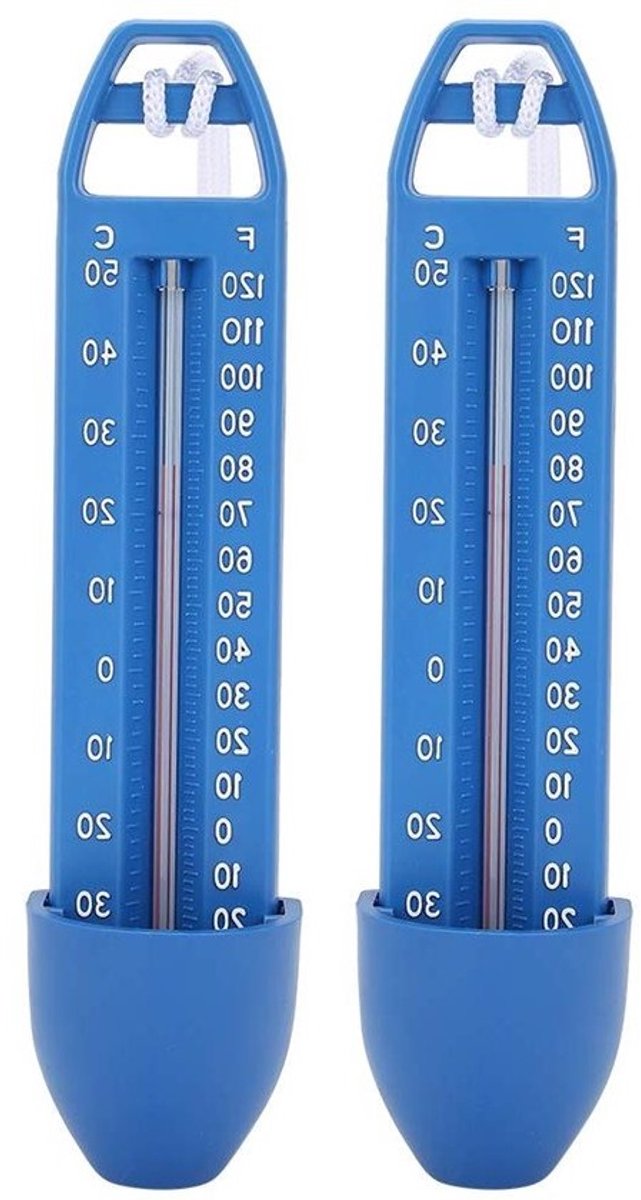 2 Stuks Drijvende Zwembadthermometer - Buiten- en Binnentemperatuurmeting