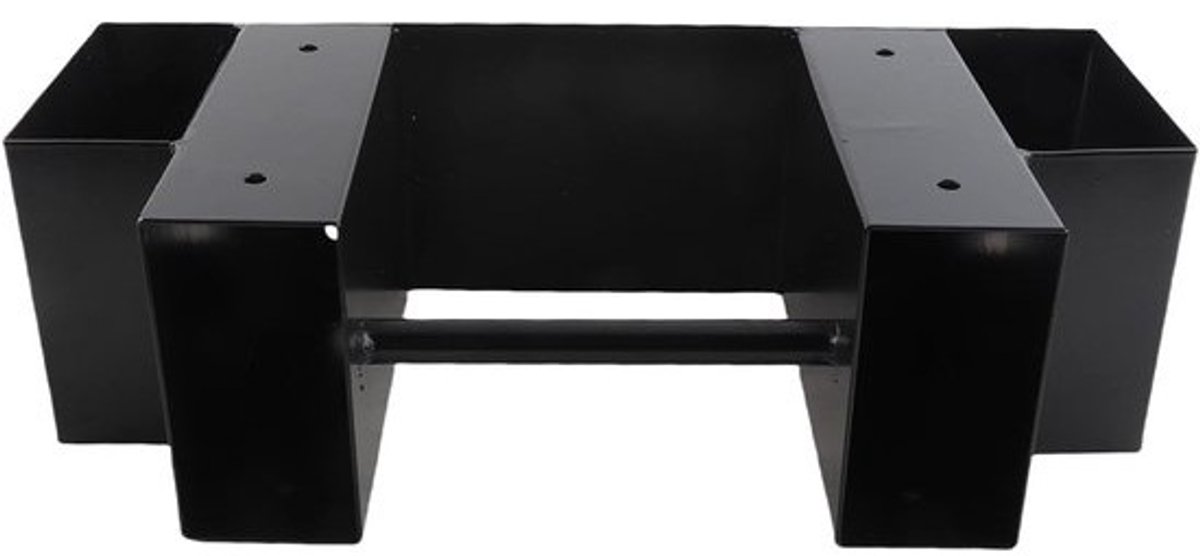 IJzeren brandhoutrek - Houtstapelrek voor buiten - Openhaardopslag - Duurzaam en stevig ontwerp - 33.5 X 10 X 14.8cm