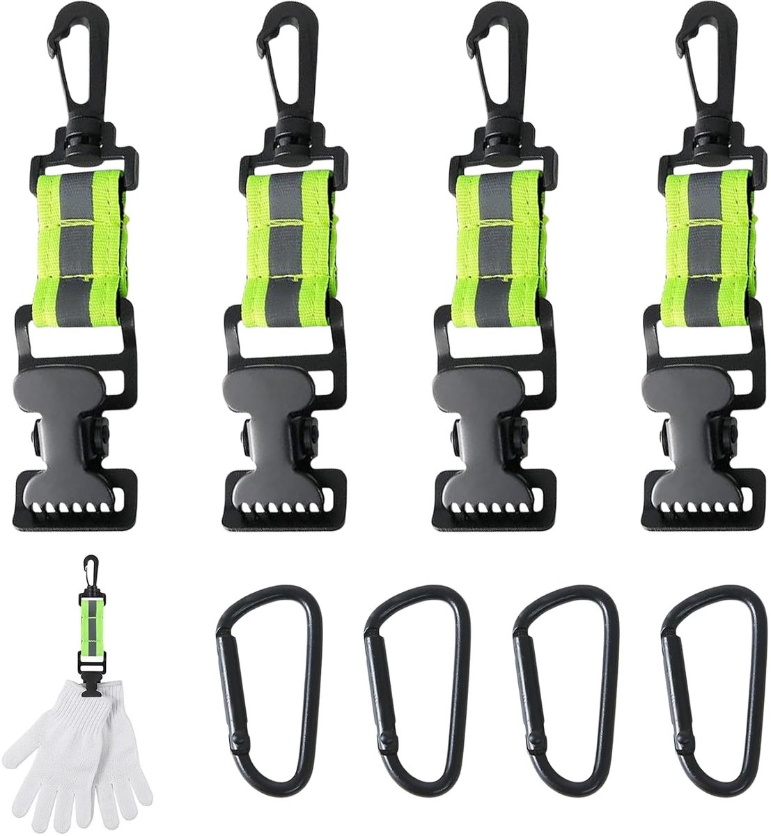 Brandweerhandschoenhouder, 8 stuks handschoenclips voor brandweermannen, eenvoudige bevestiging aan - ShopVlot