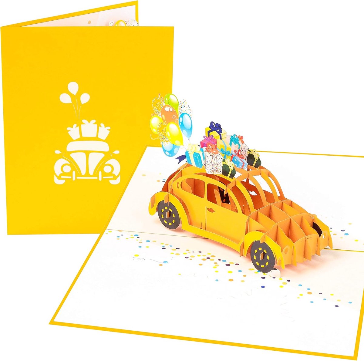 PopLife Yellow Bug 3D Pop Up Card - Happy Birthday Surprise, Congratulations, Thank you, Get Well Soon - ShopVlot