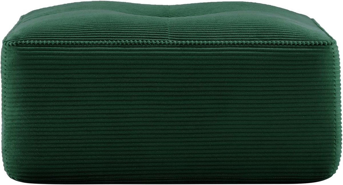 4-zits Cloud hoekbank met chaise longue, L-vorm, grote bank zonder montage, 32D zeer elastische bekleding, extra diepe zitting, brede armleuningen, loungebank dicht bij de vloer (groen, 1
