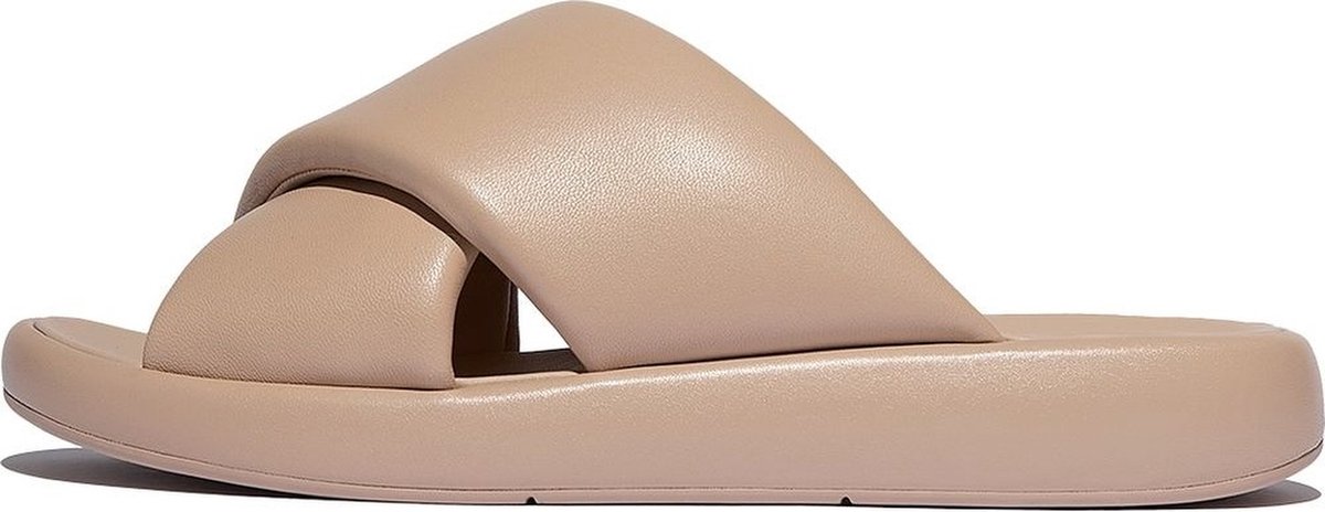 FitFlop Damessandalen Iqushion D-Luxe gewatteerde leren slippers JB5