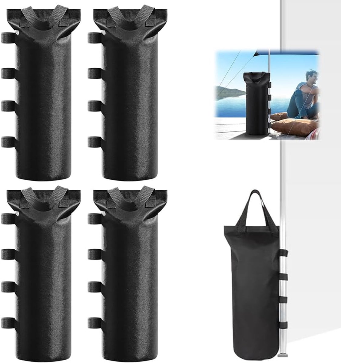 Sandzakken voor gazebos 4 stuks - 800D Oxford stof - lichtgewicht en duurzaam - perfect voor stabilisatie - ShopVlot