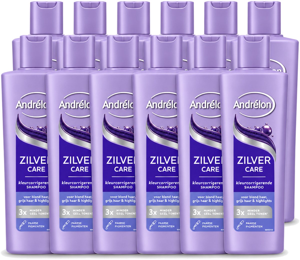 12 x Andrélon – Shampoo – Zilver Care – 250 ml - Voordeelverpakking - 12 stuks