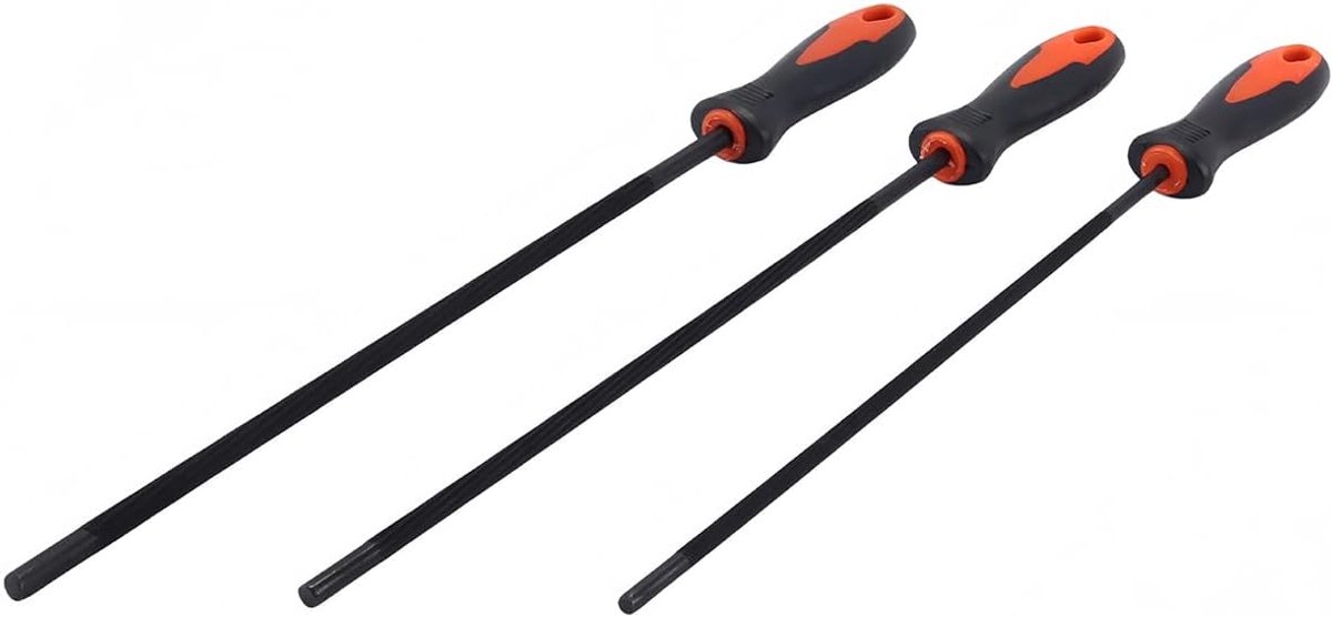 Kettingzaagslijpers set van 3 - ronde vijlen van koolstofstaal - 4,0 mm, 4,8 mm en 5,5 mm - ShopVlot