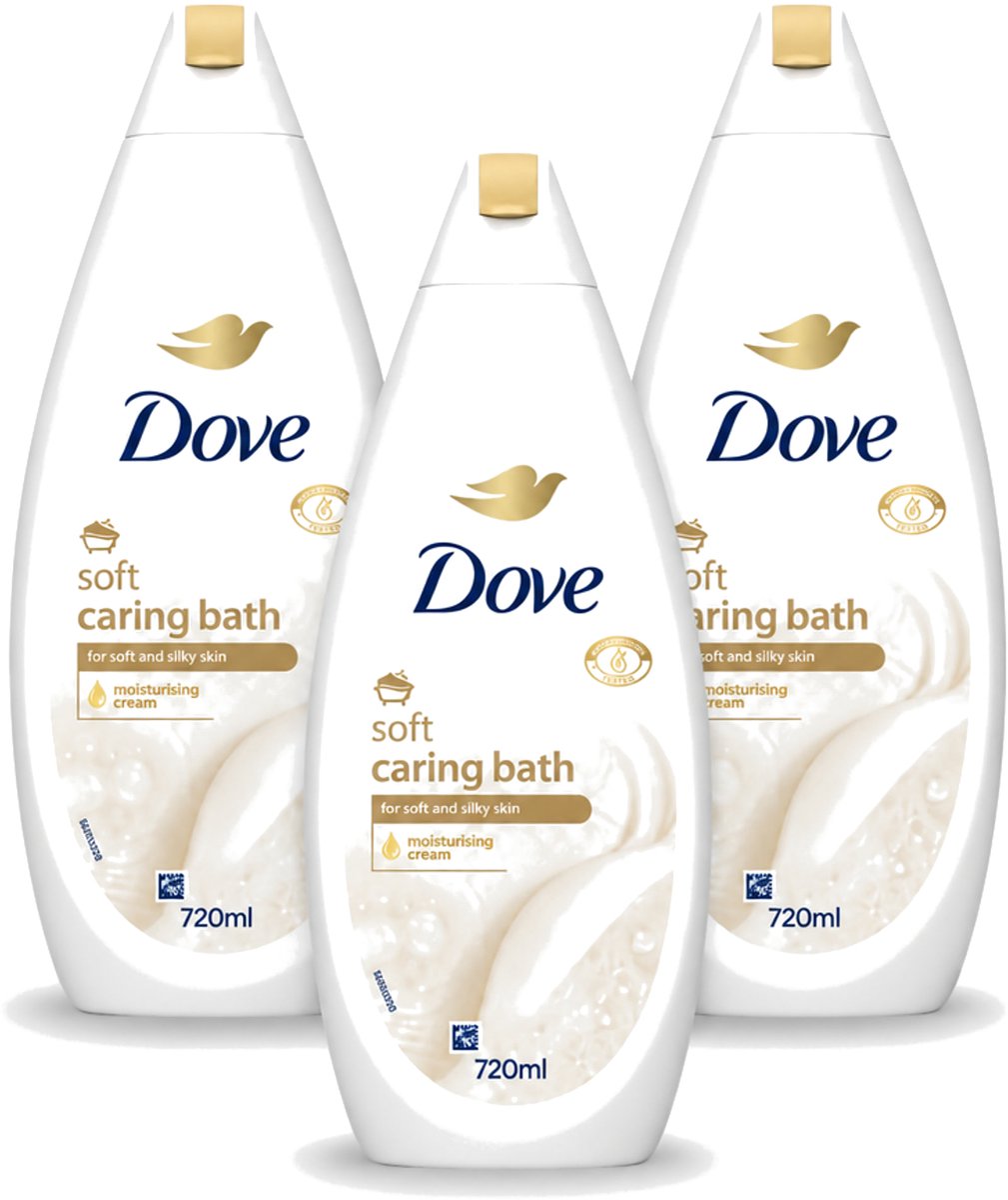3 x Dove – Badcrème – Soft – 720 ml - Voordeelverpakking - 3 stuks