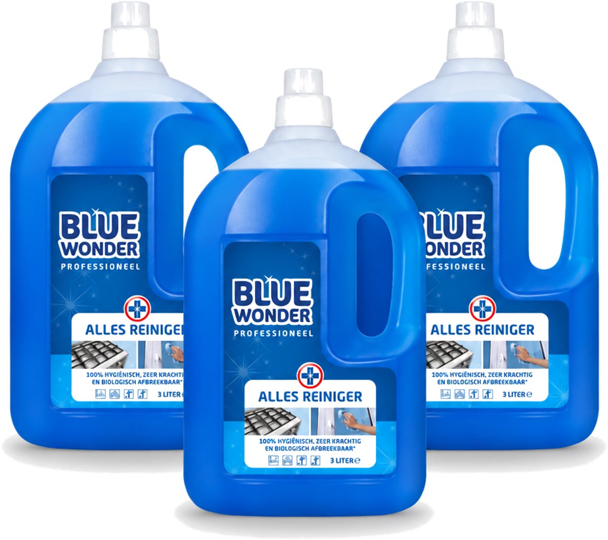 3 x Blue Wonder - Professionele Allesreiniger - Krachige Hygiëne - Biologisch Afbreekbaar - 3L - Bulkverpakking - 3 stuks