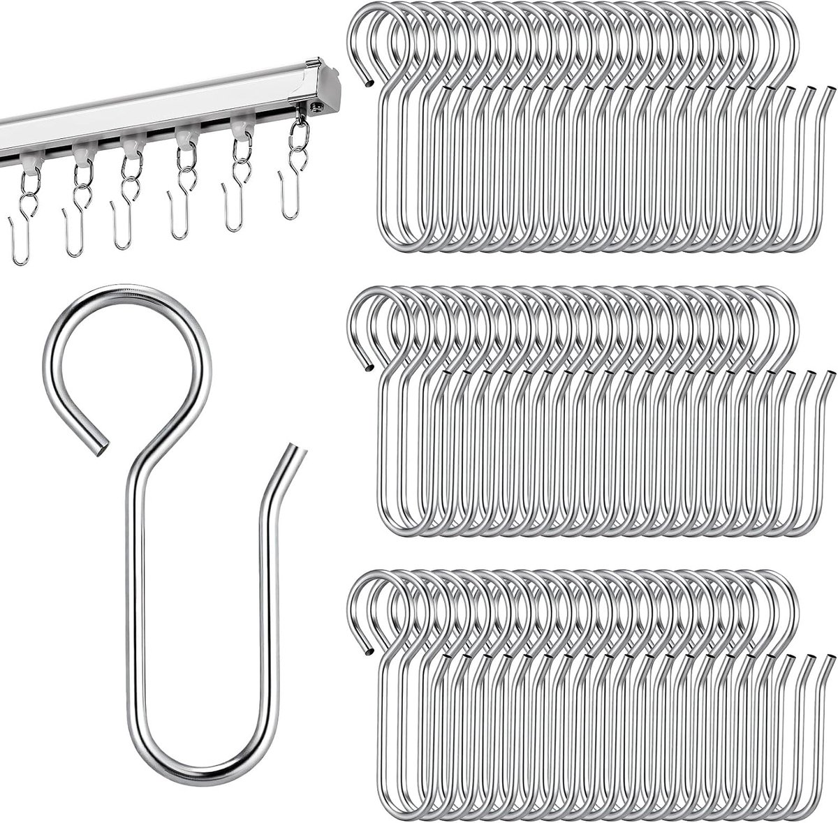 Gordijn - Set van 60 - Zilver