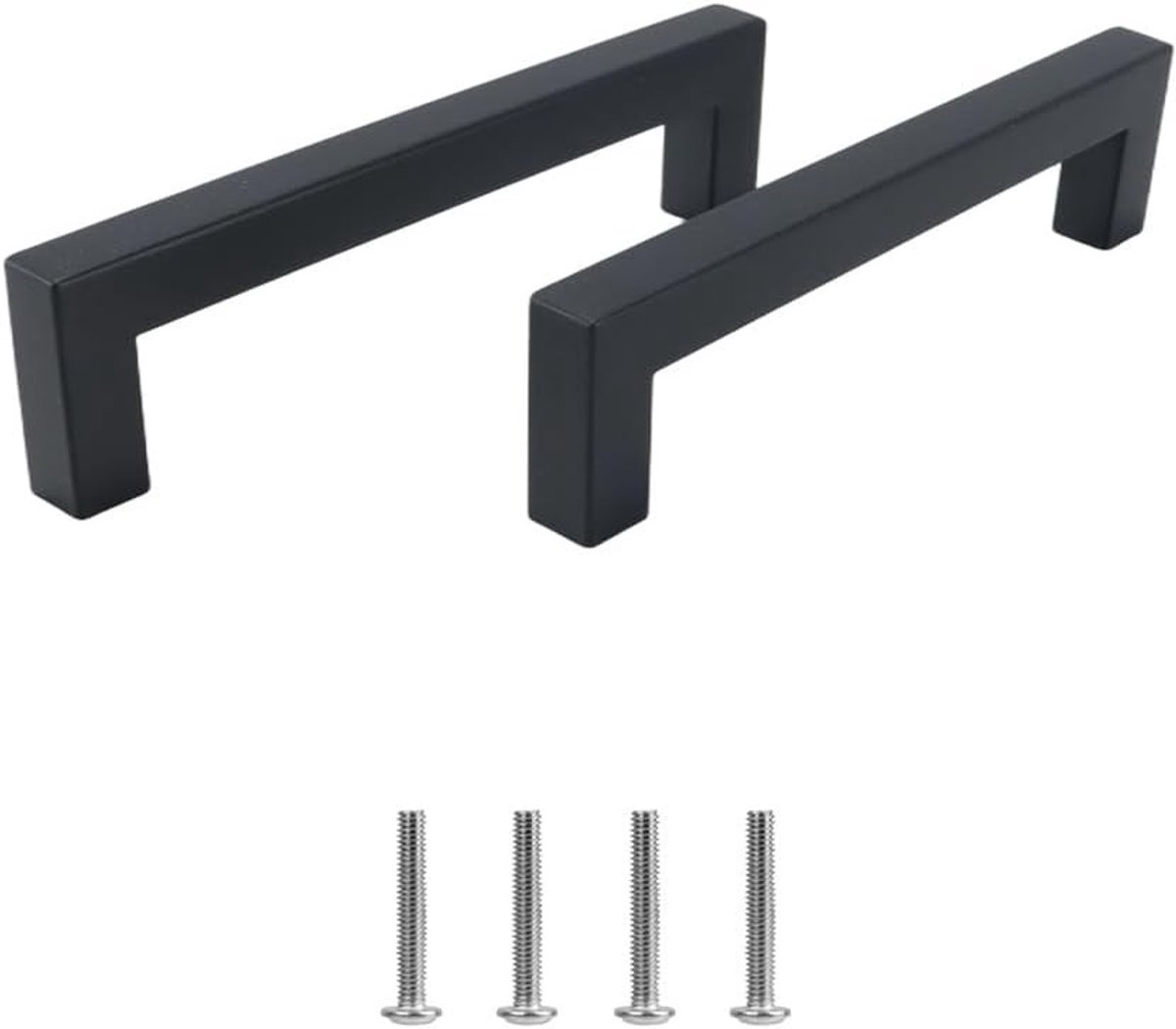 2 Stuks 128mm Vierkante RVS Handgrepen voor Keuken, Badkamer en Meubels - Modern Design en Duurzaam Gebruik