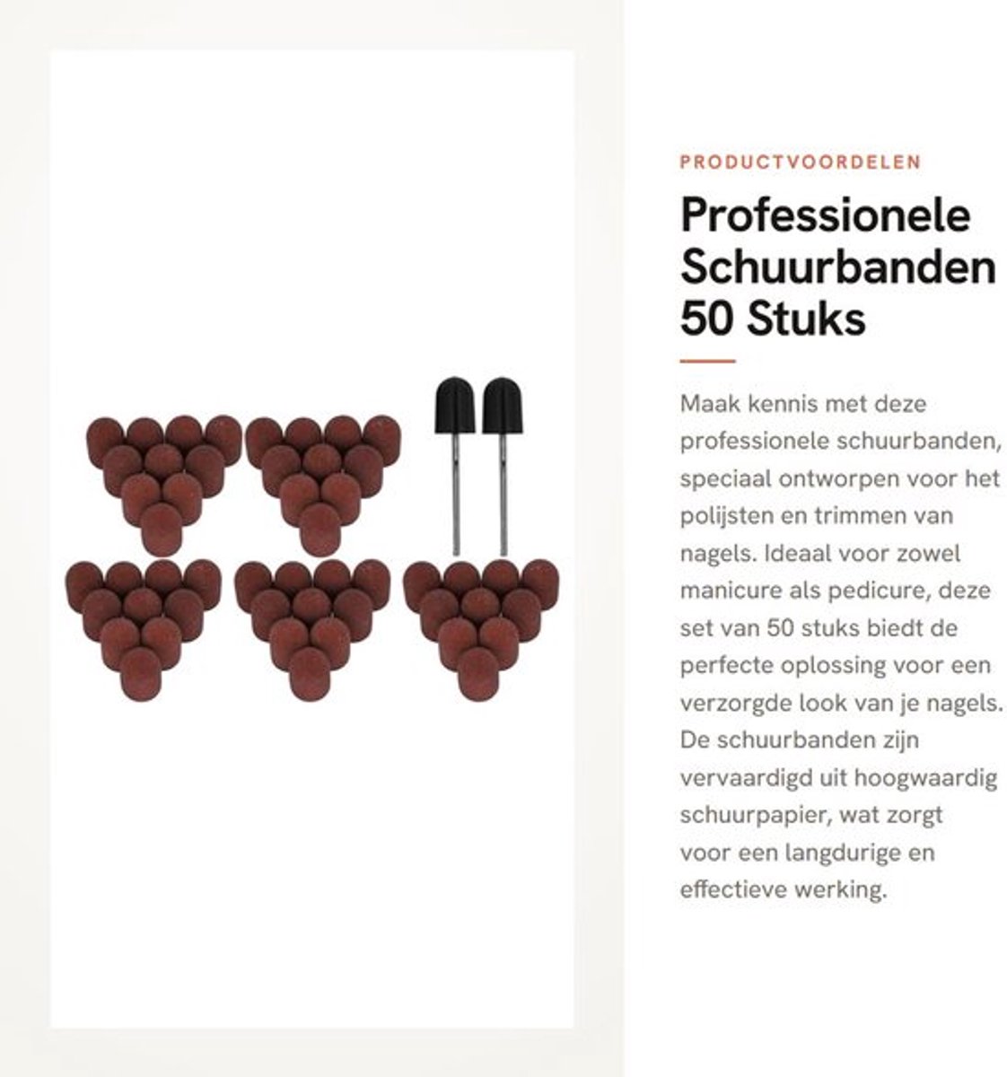 Dailygoods- Schuurbanden Professionele Kwaliteit - 50 Stuks - Nagelschuurkopset