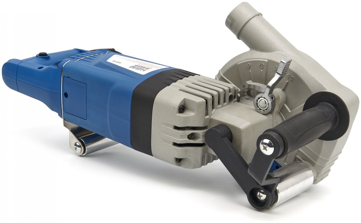 HBM 2400W elektrische muurfrees/sleuvenfrees met 5 diamantschijven, 156 mm, 8-43 mm, voor beton, baksteen en steen