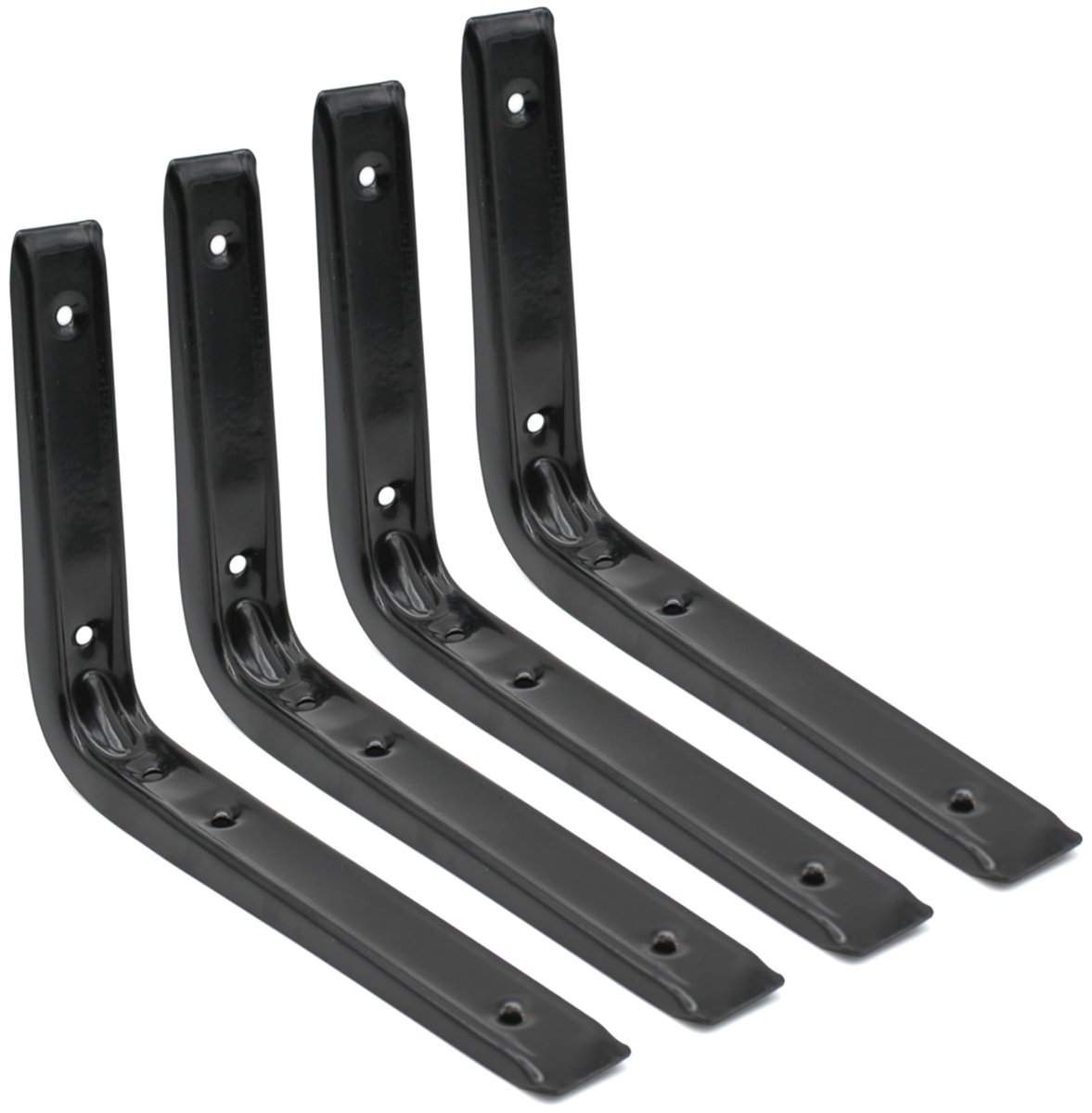 Elzusha - Hoekplank Steun Set van 4 - Metalen Wandhouders voor Planken - 250 x 200 mm