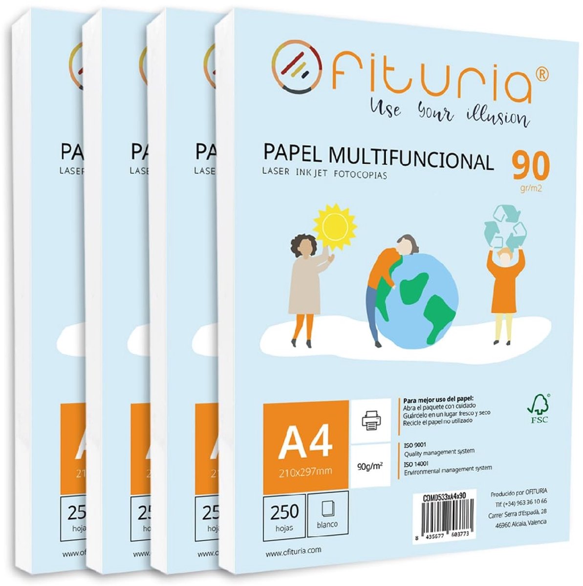 Elzusha - A4 Papier - 1000 Vellen Wit 90 g/m²