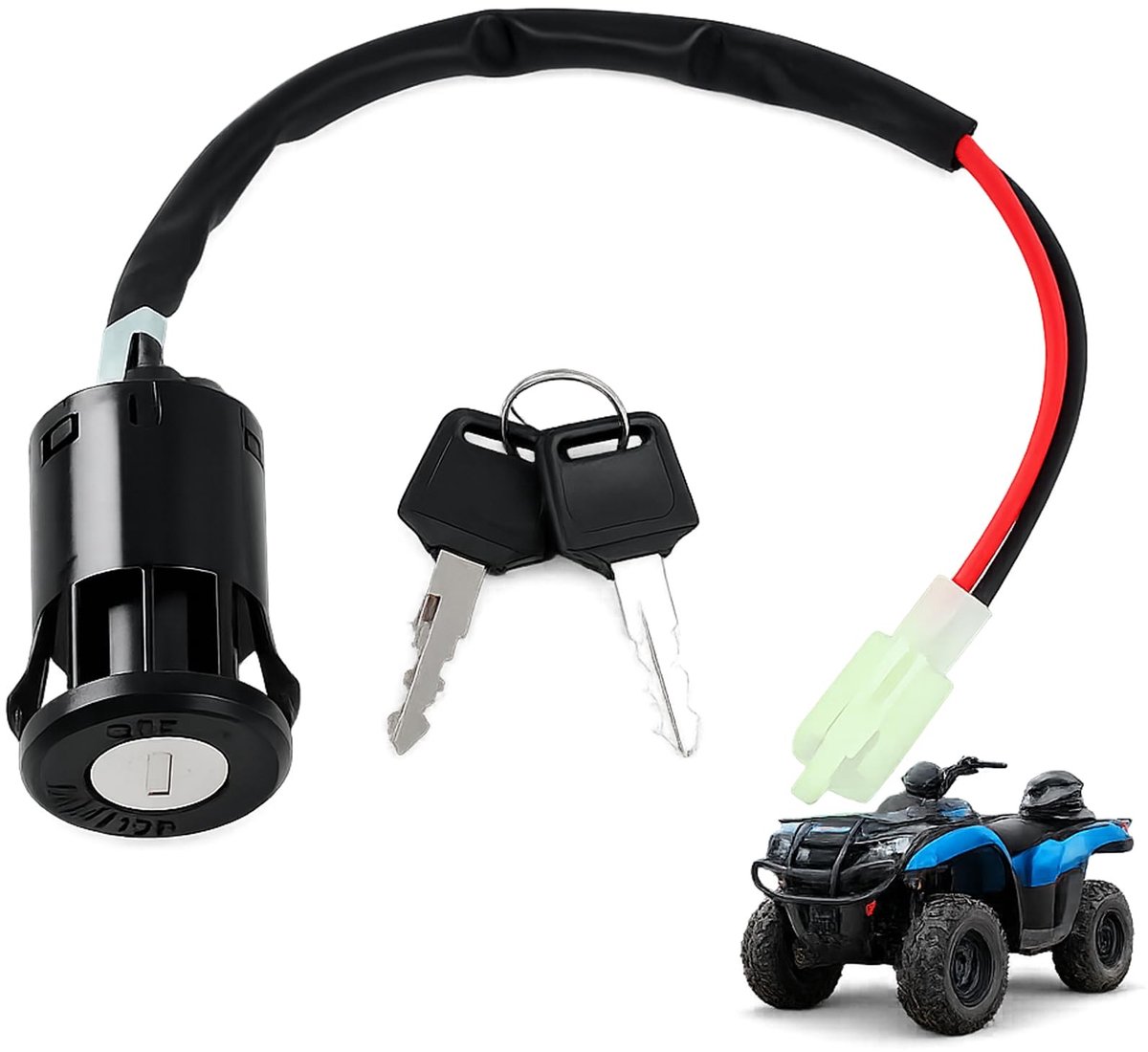 Elzusha - Contactsleutel voor Motor - 2 Draadssystemen met 2 Sleutels