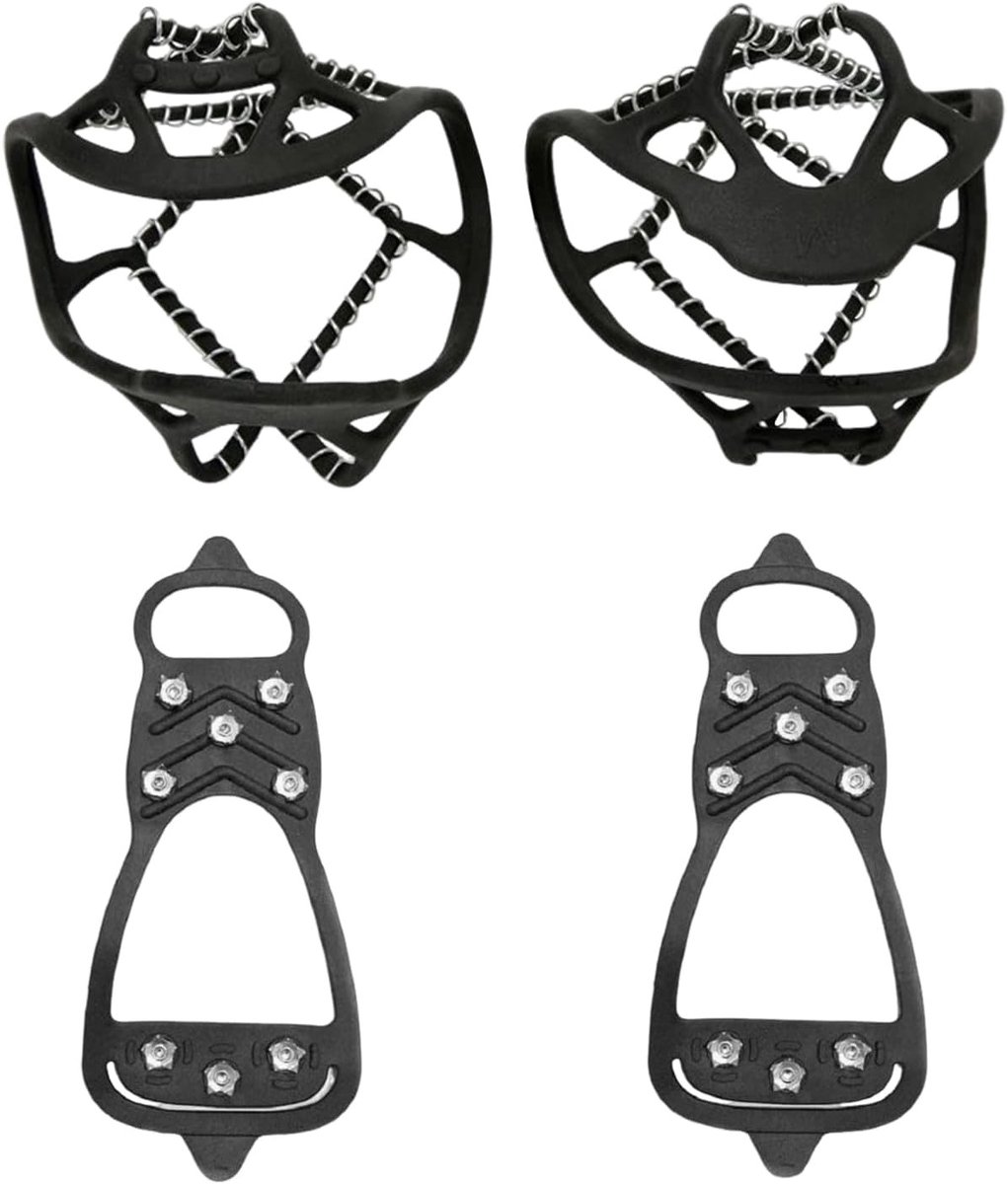 Anti-slip Schoenbeschermers voor Winter, Ideaal voor Outdoor Sporten, Snow Claw Schoenaccessoires, Maat M, Zwart, Rubber/Stalen Spijkers