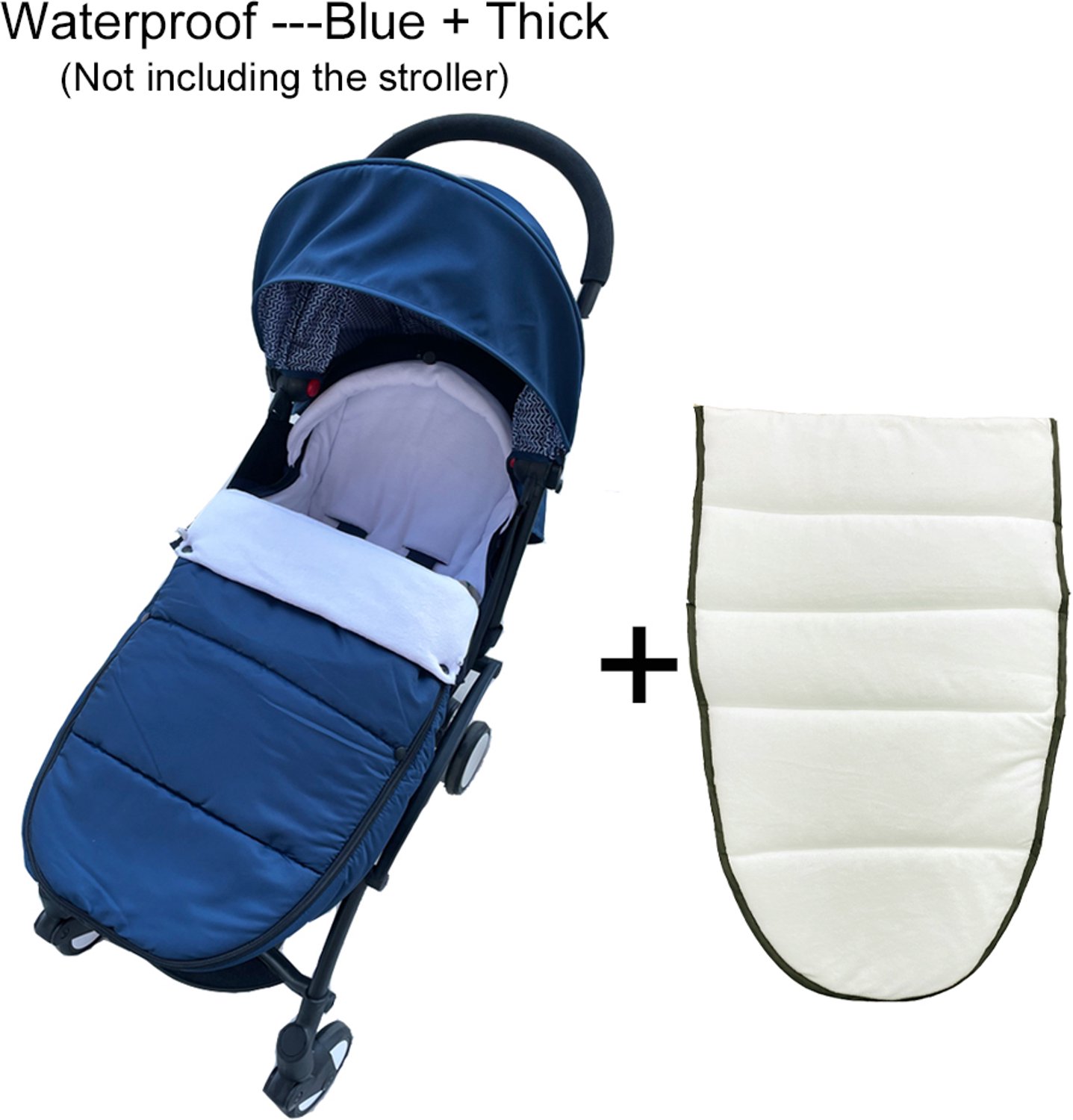 Voetenzak voor Kinderwagen - Beenzak - Voetenwarmer - Blauw - Katoen - Waterdicht - Winddicht - Thermisch Warm - Universeel Past op Alle Kinderwagens - Voor Koude Winterdagen met Baby