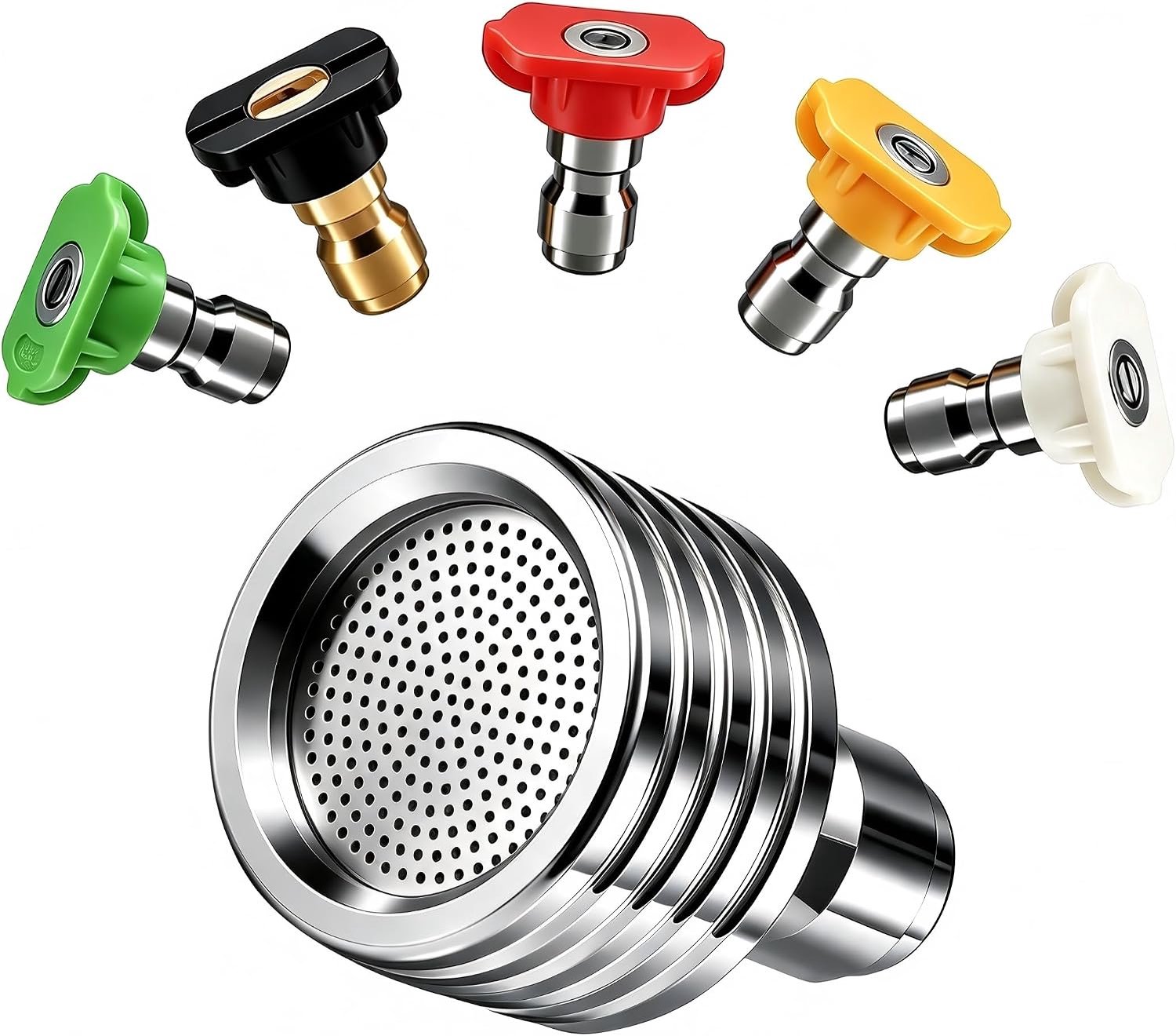 Hogedrukreiniger spuitmondstuk 1/4 inch - roestvrij staal - 4000 PSI - ideaal voor auto en tuin reiniging - m-winkel