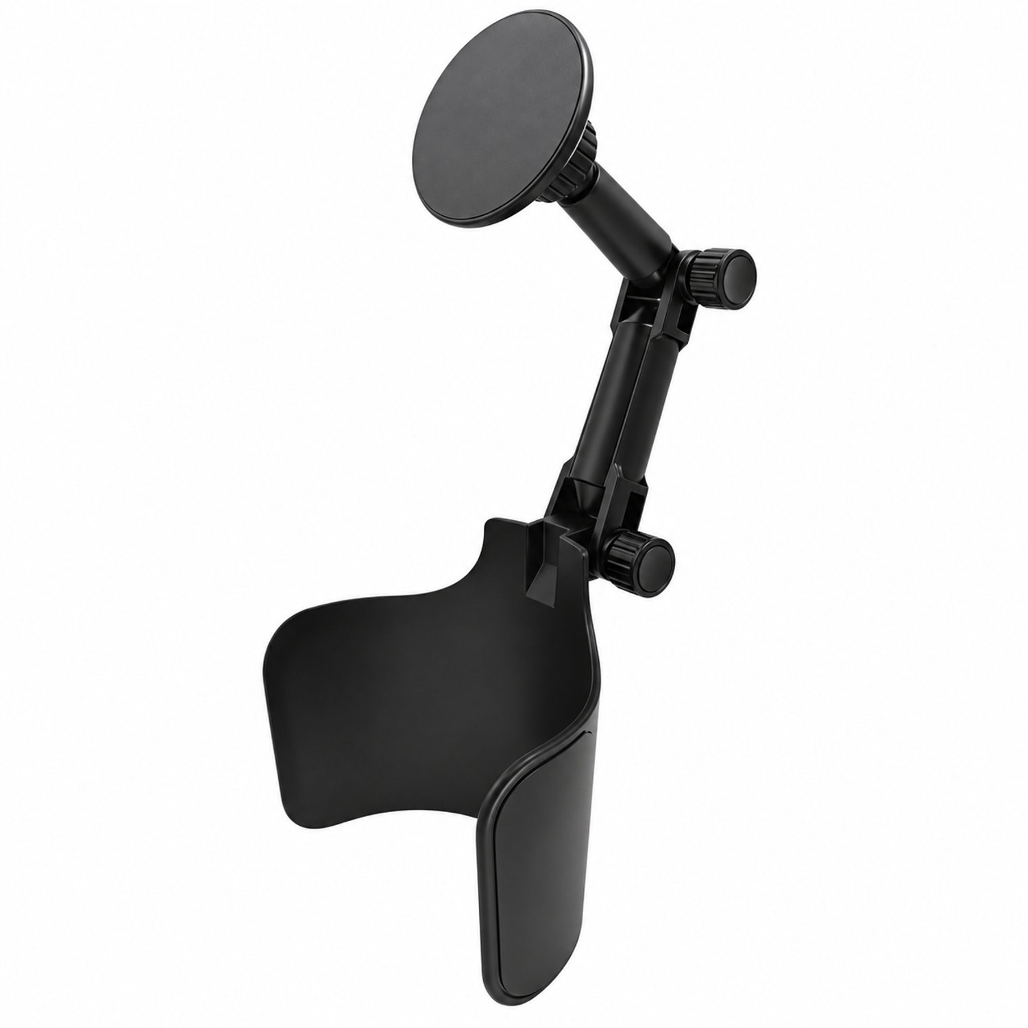 Telefoonhouders auto voor de bekerhouder: verstelbare magnetische telefoonhouder met 1 magnetische ringplaat