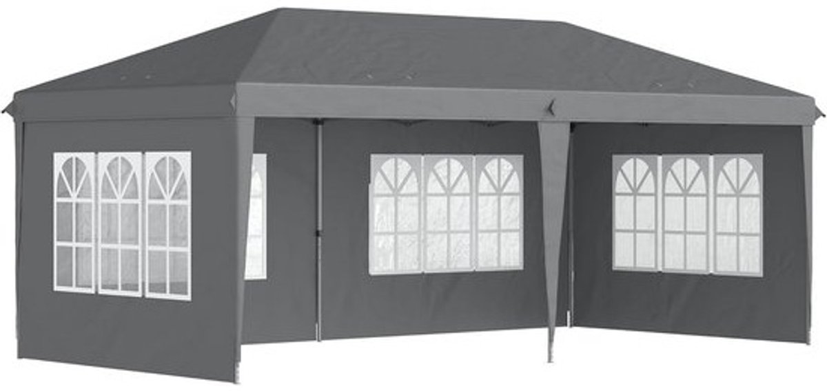 Pop-up partytent 3x6m - Opvouwbaar paviljoen met afneembare zijden en draagtas